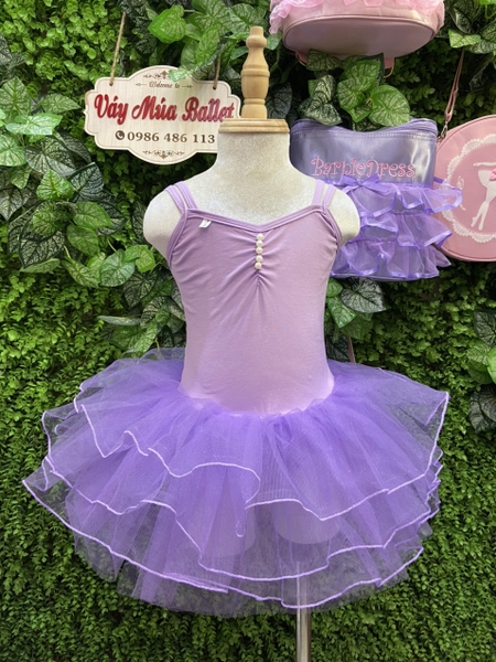 Váy múa 2 dây kép đan lưng