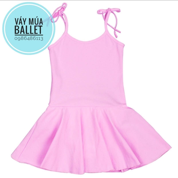 Váy tập múa cotton 2 dây buộc