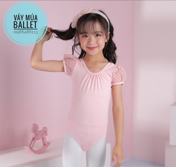 Set áo váy múa phối ren tay lưng