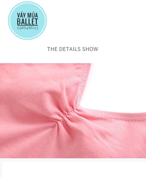 Set áo váy múa basic dài tay (hồng, xanh, tím)