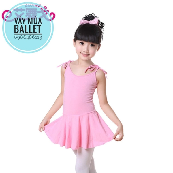 Váy tập múa cotton 2 dây buộc