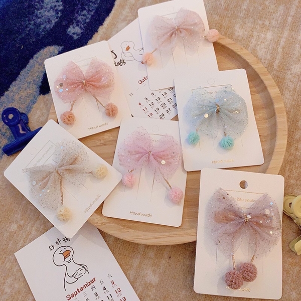 Kẹp tóc nơ 2 bông nhỏ