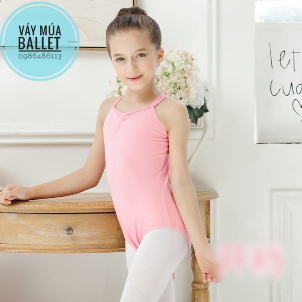 Áo tập múa dây kép đan lưng (tím, xanh, hồng, đen)