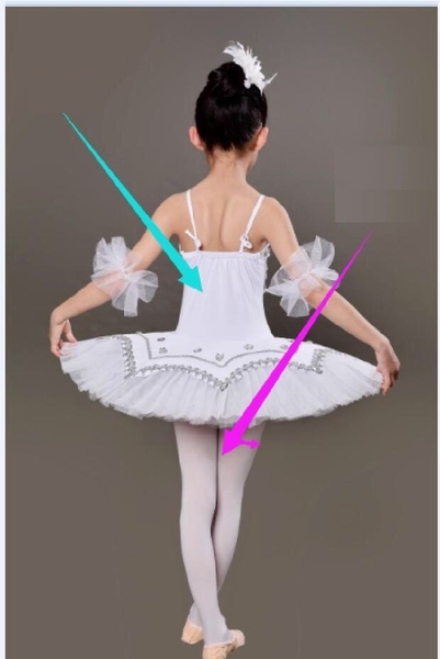 Set váy ballet biểu diễn kèm tất, hoa tay, cài tóc