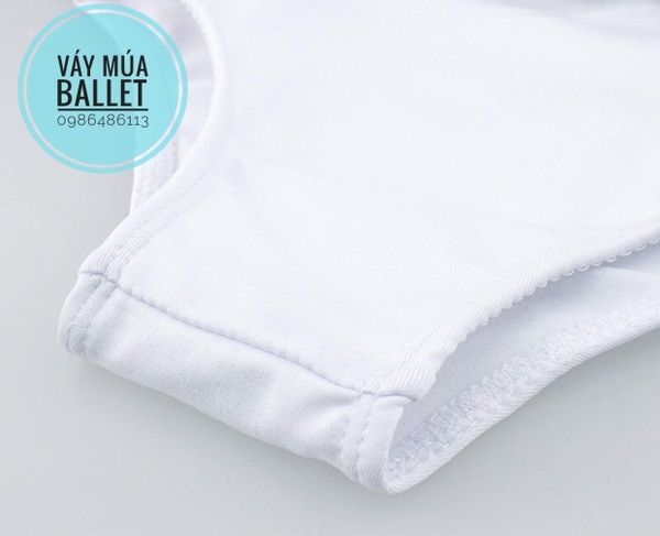 Váy múa ballet 2 dây kimsa trắng