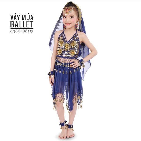 Bộ váy múa bụng bellydance 6 cho tiết