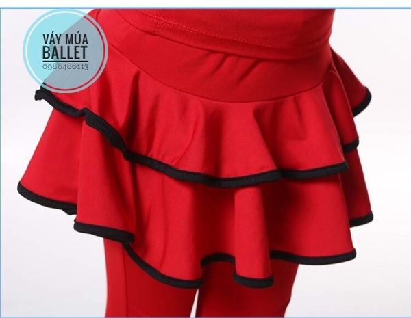 Bộ khiêu vũ dance thun 2 tầng dài tay