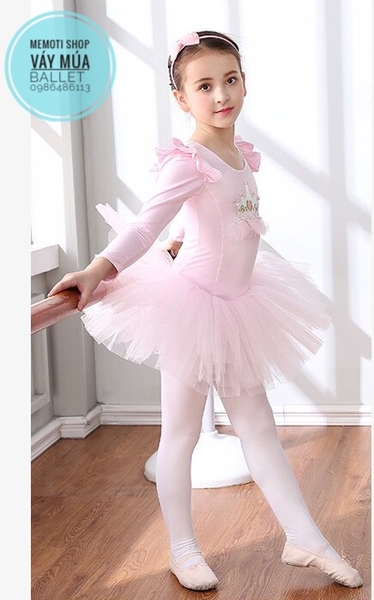 Váy múa vương miện dài tay