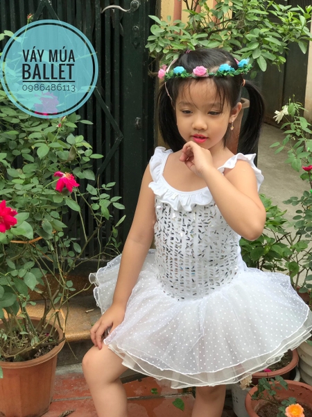 Váy múa kimsa 2 dây 5 tầng