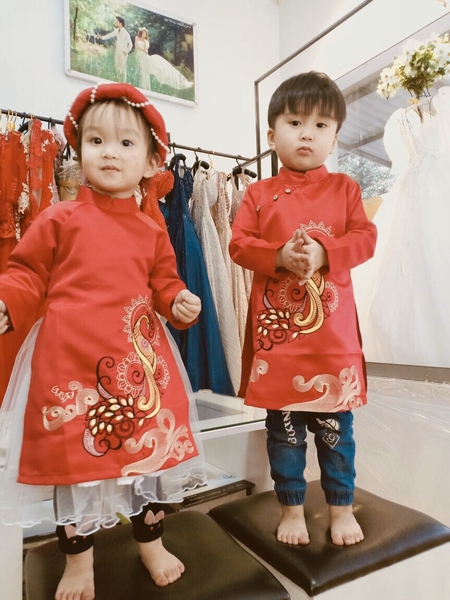 Bộ áo dài thêu phượng