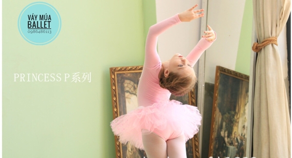 Váy múa ren ngực bèo dài tay