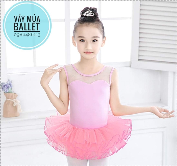 Set áo váy múa cutout lưng buộc nơ (2 màu)