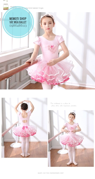 Váy múa kết tim hoa ngọc