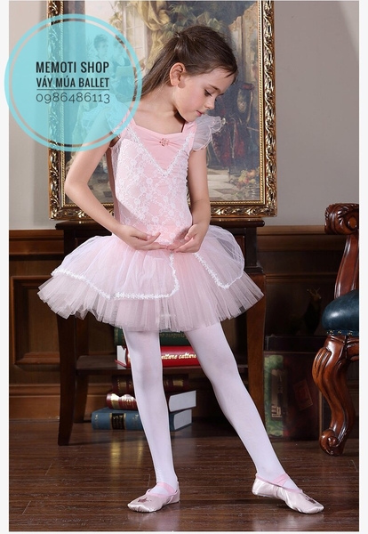 Váy múa phối ren tà vạt