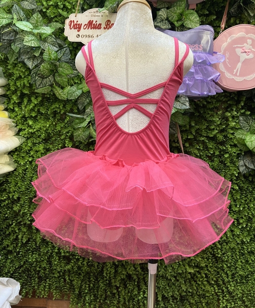 Váy múa 2 dây kép đan lưng nhiều màu