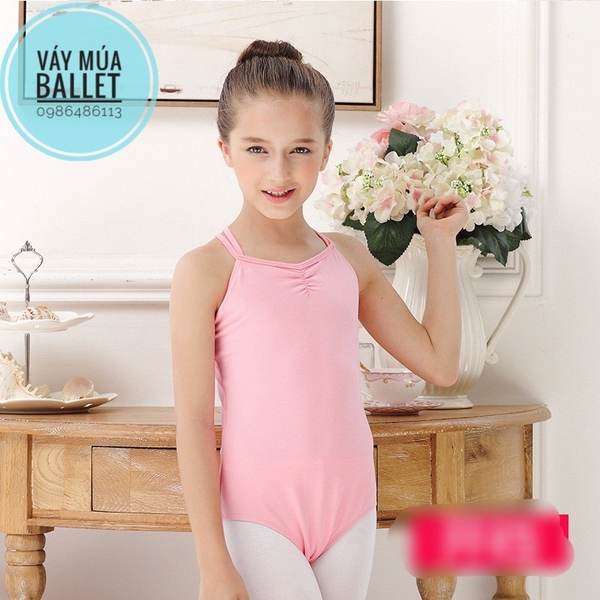 Áo tập múa dây kép đan lưng (tím, xanh, hồng, đen)