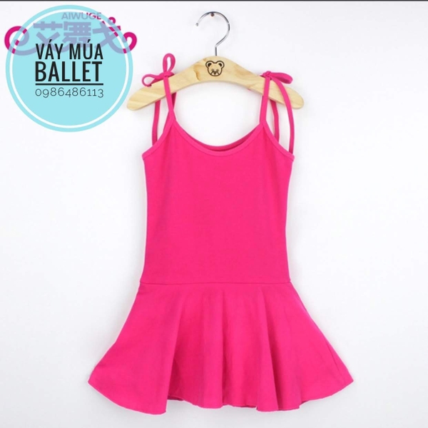 Váy tập múa cotton 2 dây buộc