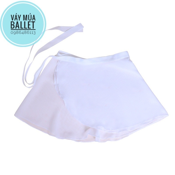 Chân váy múa tà buộc voan mềm (tím, xanh, hồng, đen, trắng)