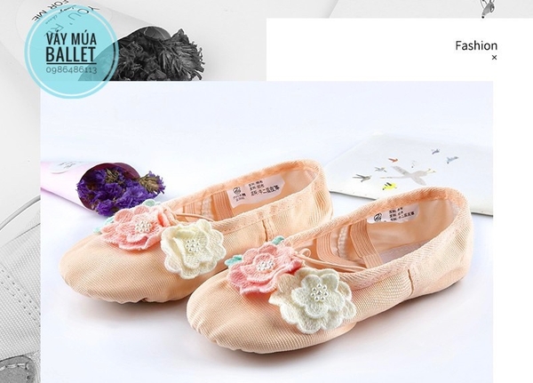 Giày vải múa ba hoa