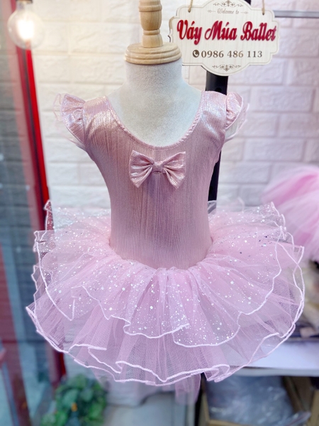 Váy múa tay tiên nơ nhũ sao