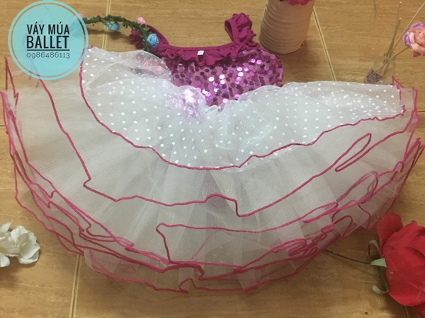 Váy múa kimsa 2 dây 5 tầng