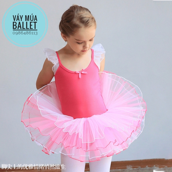 Váy múa tay tiên phối màu (trắng, đỏ, vàng, hồng)