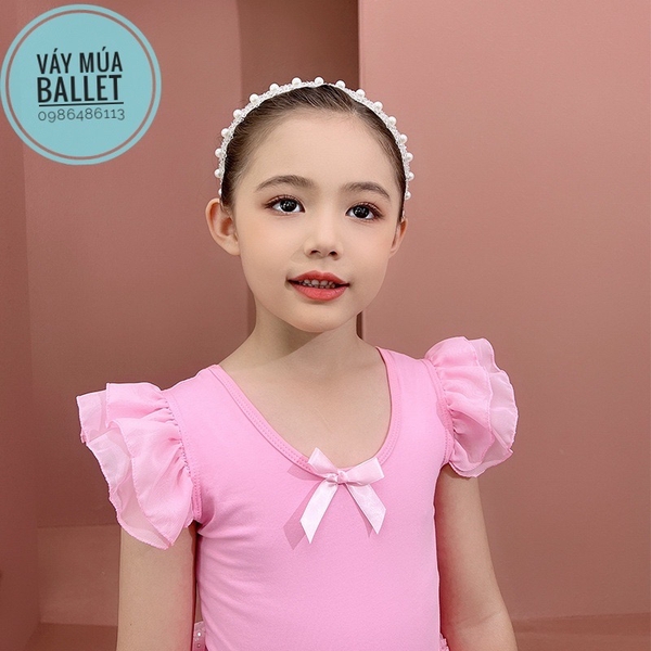 Set áo váy múa tiên nơ sao (tím, hồng, trắng)