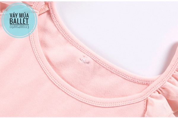 Váy tập múa tiên voan 2 tầng (hồng, xanh, tím, đen)