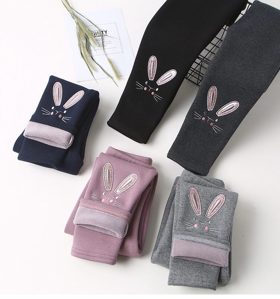 Quần legging lót nỉ thỏ