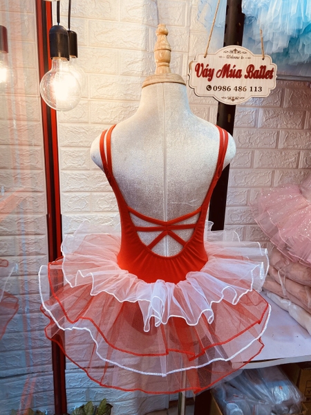 Váy múa 2 dây kép đan lưng nhiều màu