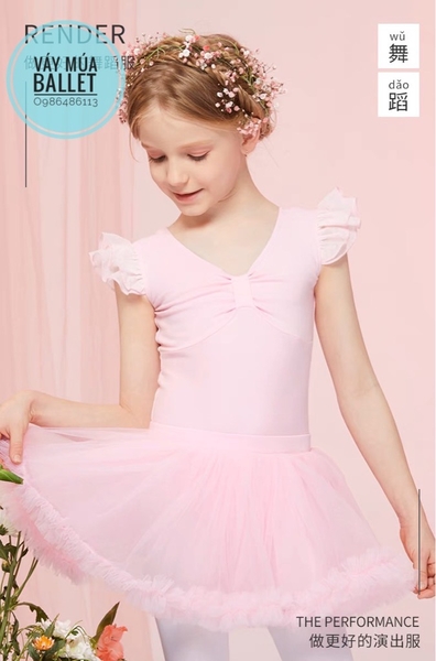 Chân váy múa tutu bồng bềnh xanh