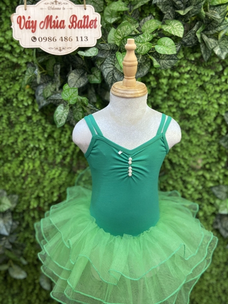 Váy múa 2 dây kép đan lưng nhiều màu