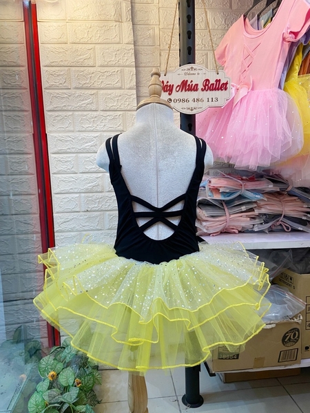 Váy múa dây đan lưng girl lấp lánh