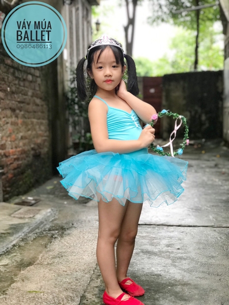 Váy múa 2 dây 3 tầng