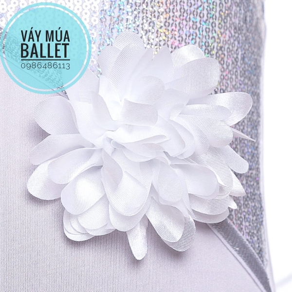Váy múa ballet 2 dây kimsa trắng