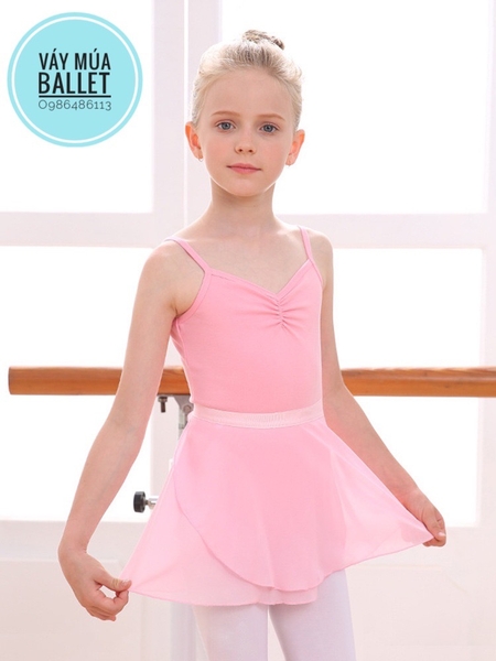 Chân váy múa tà buộc voan mềm (tím, xanh, hồng, đen, trắng)