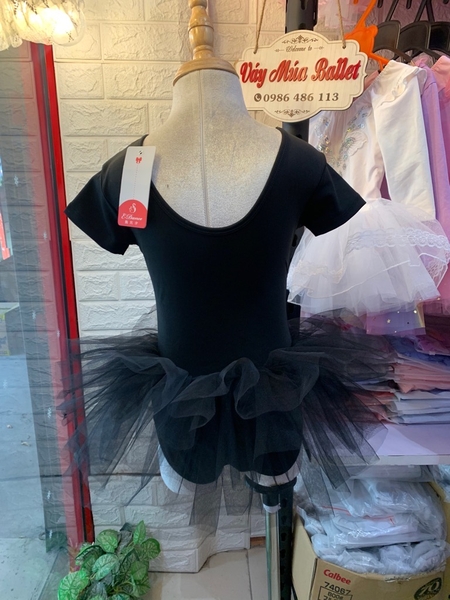 Váy múa basic thun ngắn tay