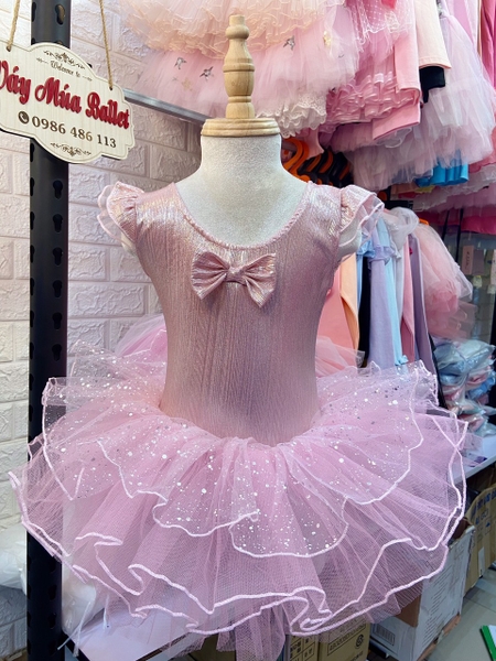 Váy múa tay tiên nơ nhũ sao