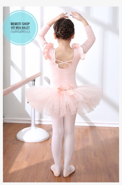 Váy múa đính đá dress dài tay