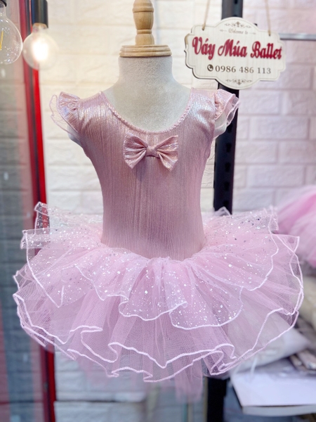 Váy múa tay tiên nơ nhũ sao