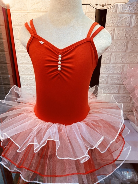 Váy múa 2 dây kép đan lưng nhiều màu