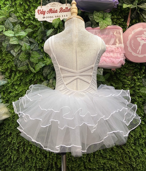 Váy múa 2 dây kép đan lưng nhiều màu