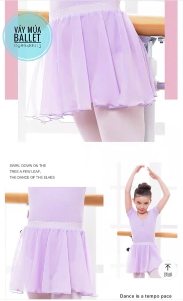 Chân váy múa cạp chun voan mềm(nhiều màu)