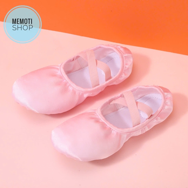 Giày múa satin mềm trơn