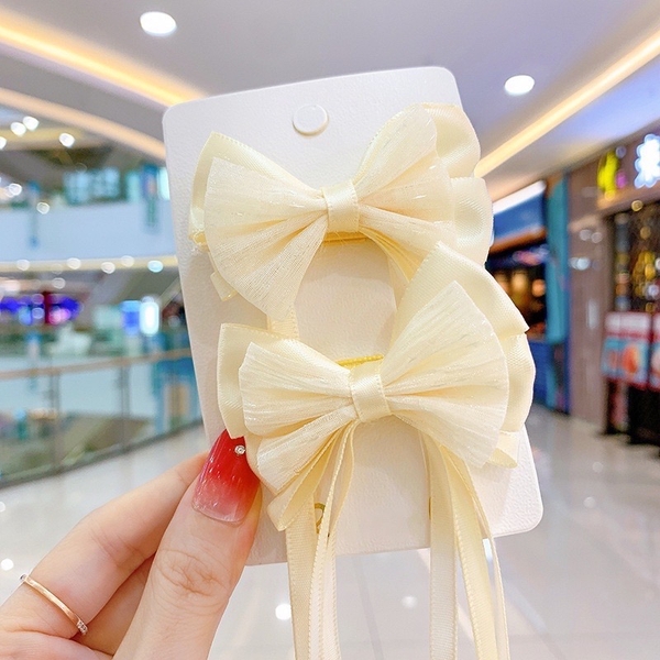 Set 2 kẹp tóc nơ ruy băng