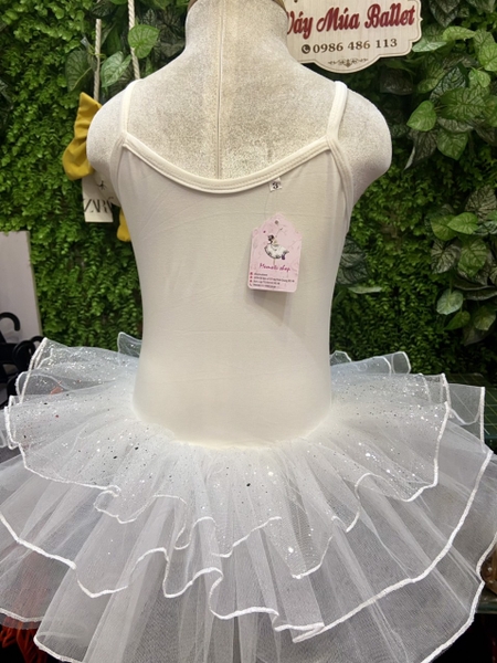 Váy múa 2 dây ren sao lấp lánh