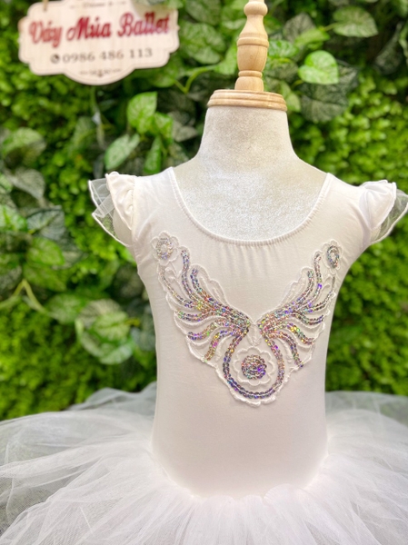 Váy múa tay tiên bướm trắng