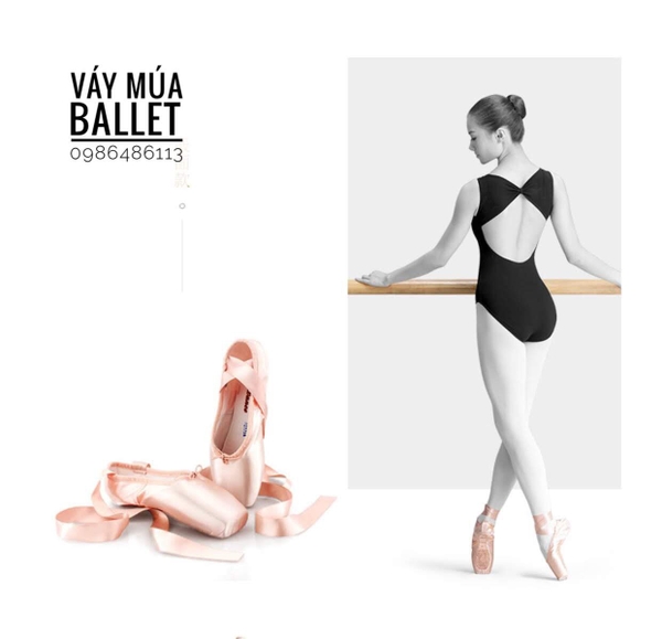 Giày múa ballet mũi cứng kèm lót silicol người lớn, trẻ em