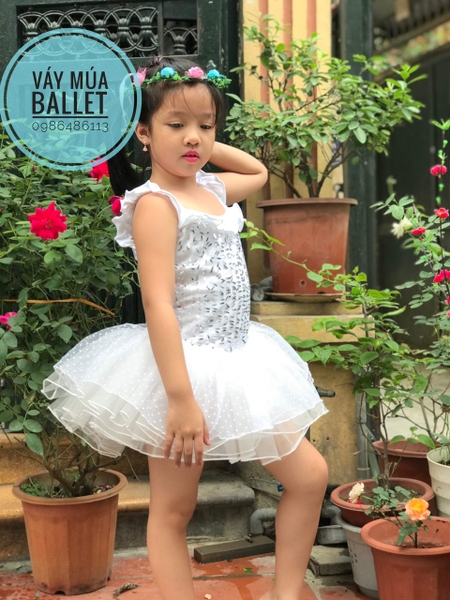 Váy múa kimsa 2 dây 5 tầng