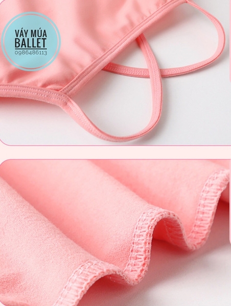 Váy tập múa 2 dây voan chéo (nhiều màu)